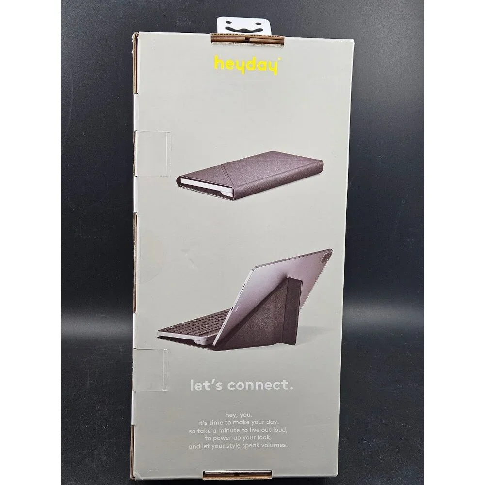 Heyday Wireless Keyboard With Stand Bluetooth Enabled Compact Design Gray